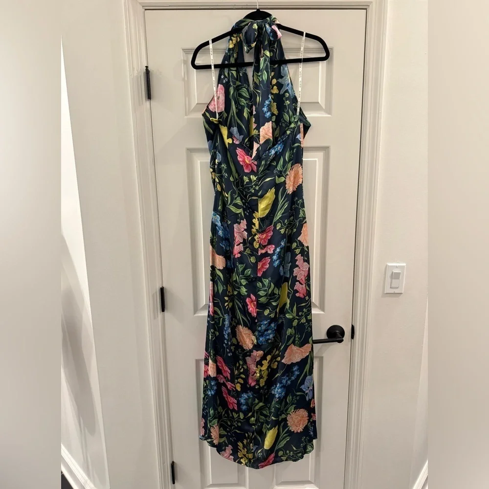 NWT Kleid Roma Maxi Navy Floral Halter Dress Gown Small